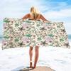 Boho Blume Mikrofaser Sandfreies Strandtuch Dünn Schnelltrocknend Super Saugfähig Übergröße Groß Leichtgewichtige Handtücher Ultra Saugfähig