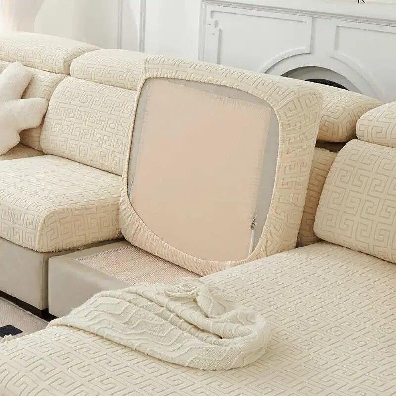 Geometrischer Ecksofa-Sitzbezug, L-förmiger Couch-Kissenbezug, Möbelschutz, Heimdekoration