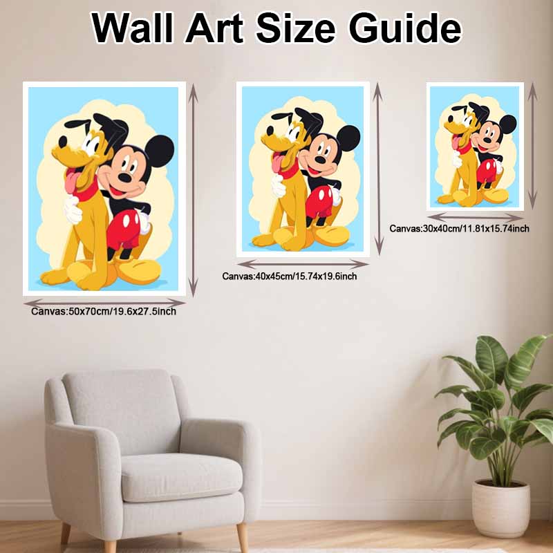 Disney Diamond Painting 5D DIY Mickey Pluto Diamond Painting Art Diamond Painting Kit Adult/Beginner Gift Idea Home Decor