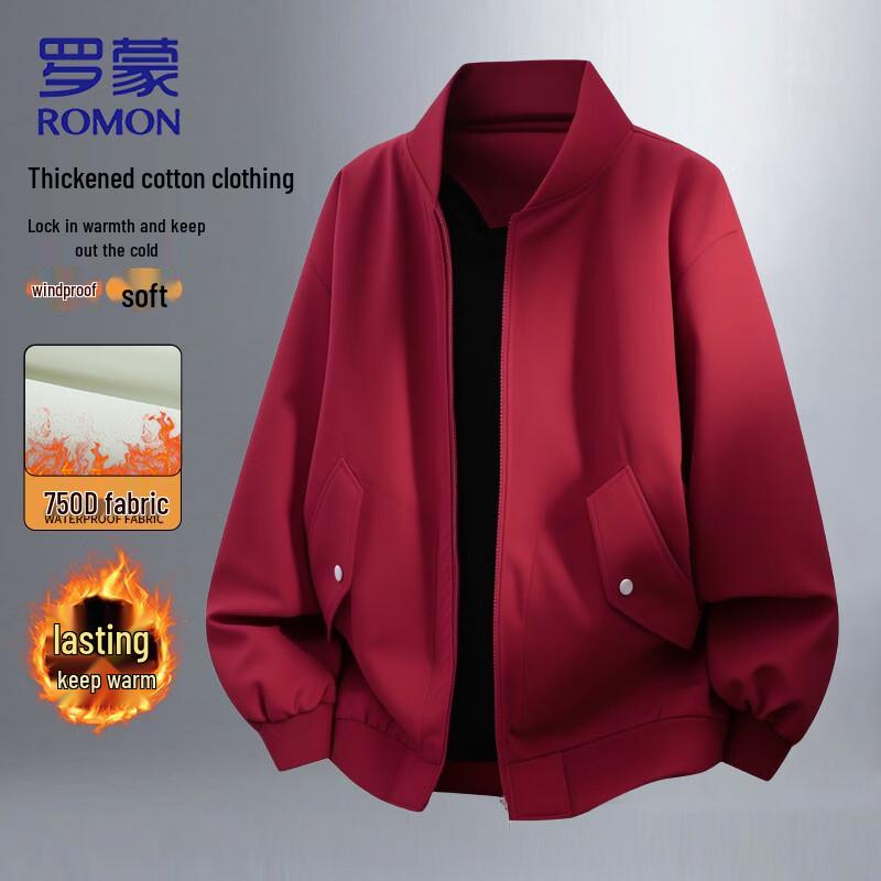 ROMON Men s Padded Baseball Collar Jacket XL