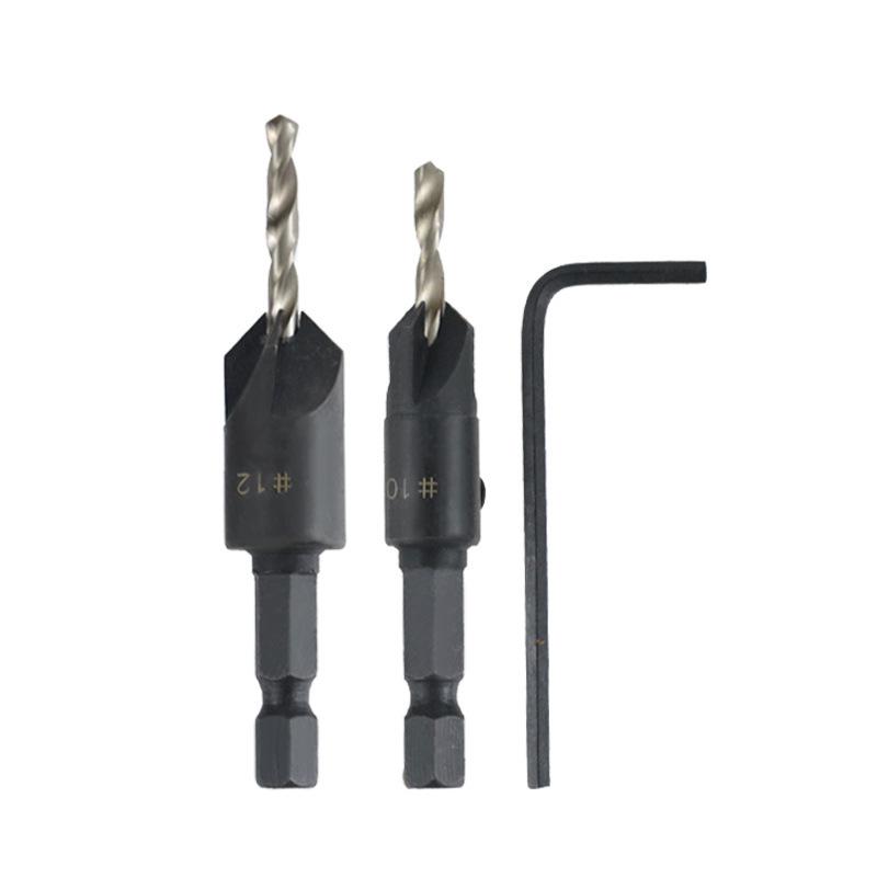 Two-Piece 1/4" Hex Shank Countersink Drill Bit Set