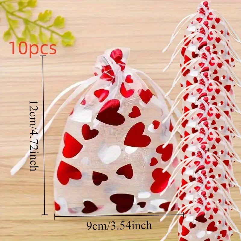 Elegant Hot Stamping Yarn Holiday Gift Bags - 10pcs Set for  Wedding & Valentine's Day Party Favors