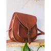 Pure Filtered Women's Goat Leather Crossbody New Messenger Handbags Brown Bag