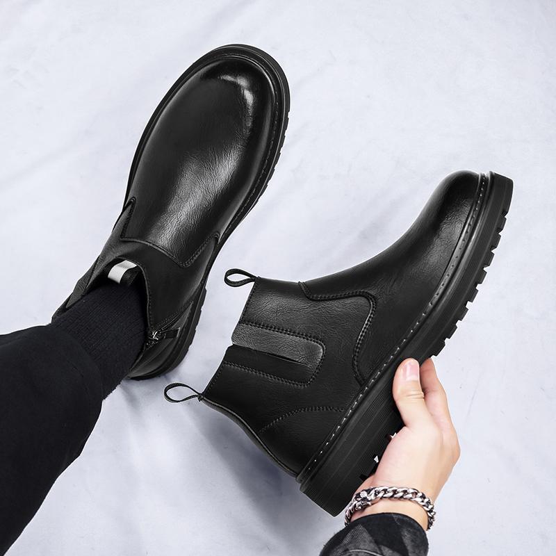 Men New Arrival Fashion Brand Comfortable Ankle Boots Retro Comfortable Fashion Chelsea Boots Business Dating Formal Party Shoes