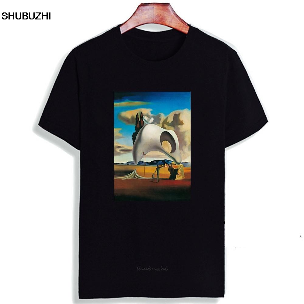 Skipoem Funny T shirt  Salvador Dali Surreal Art Cotton O Neck Tshirt Plus Size Short Sleeve Brand  TShirt Tops