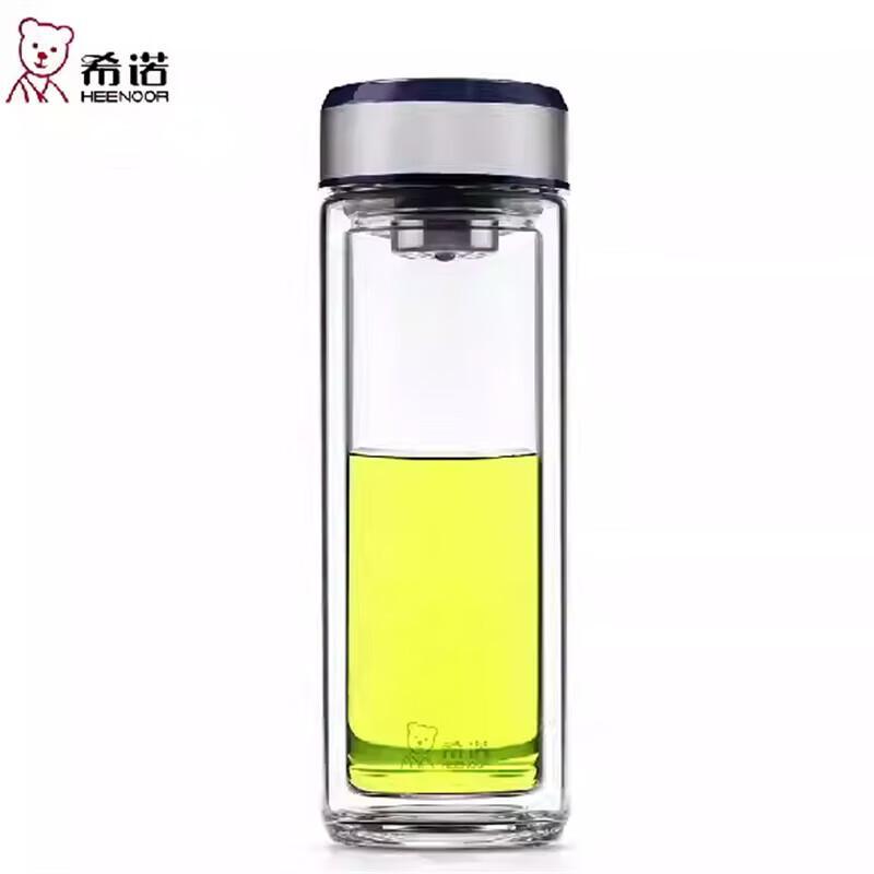 Heenoor Double-Wall Glass Tea & Water Bottle
