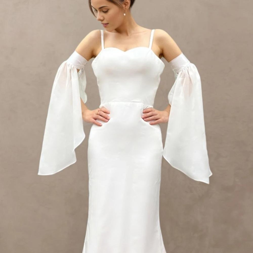1Pair Summer Sun Protection Cuffs Long Detachable Sleeves Simple Decorative for Wedding or Daily Wear Oversleeve Accessories