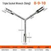 Multifunctional Y-Type Extended Socket Wrench Set