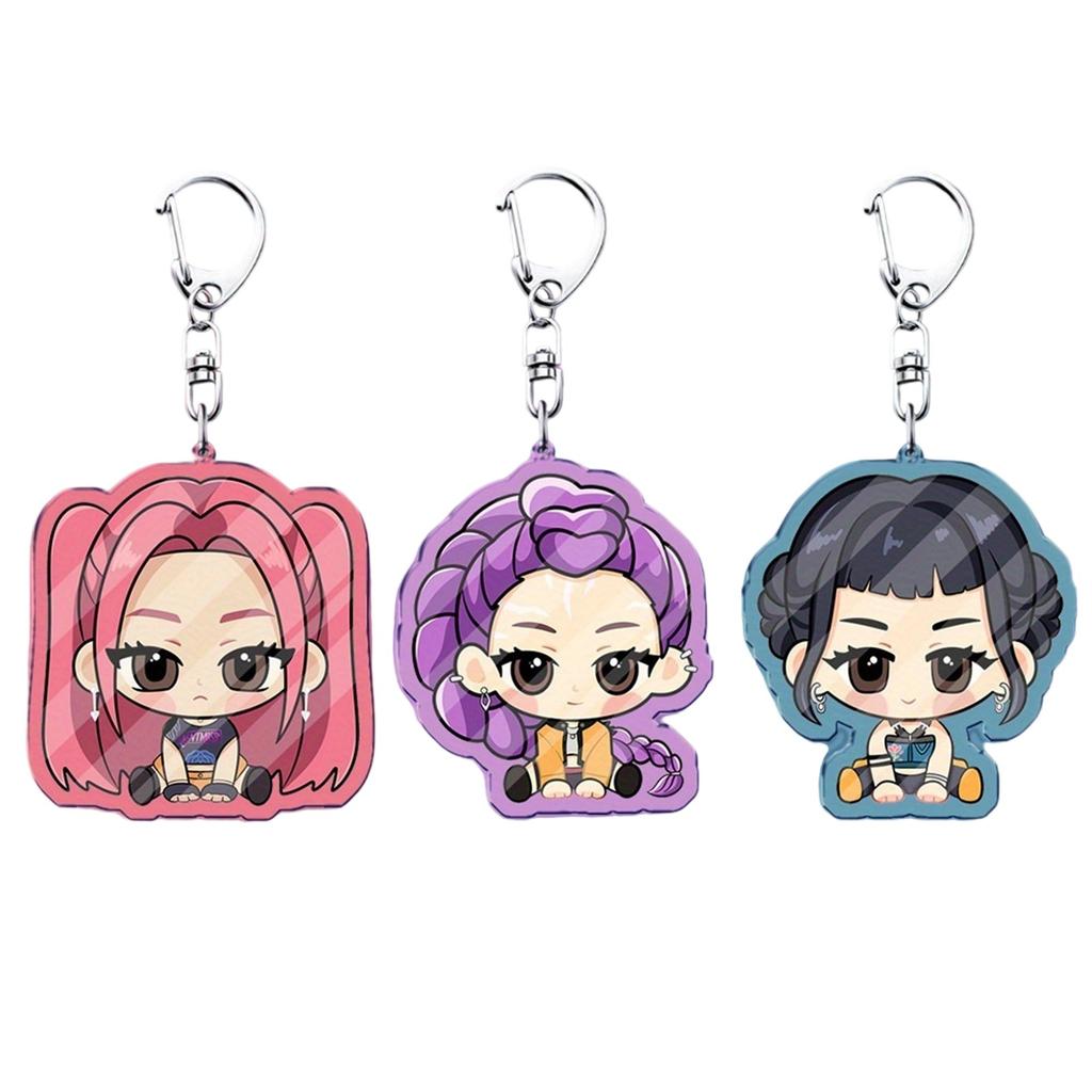 K-POP Group Exquisite Anime Character Acrylic Plate Keychain Pendant