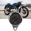 Motorcycle Tachometer, Universal Motorcycle Backlight Tachometer Speedometer Aluminum Gauge Replacement (Silver Housing Black Dial)