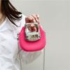 Borsa da cavaliere alla moda versatile estiva da donna, nuova mini borsa a busta rossa con catena, borsa a tracolla singola obliqua di alta gamma