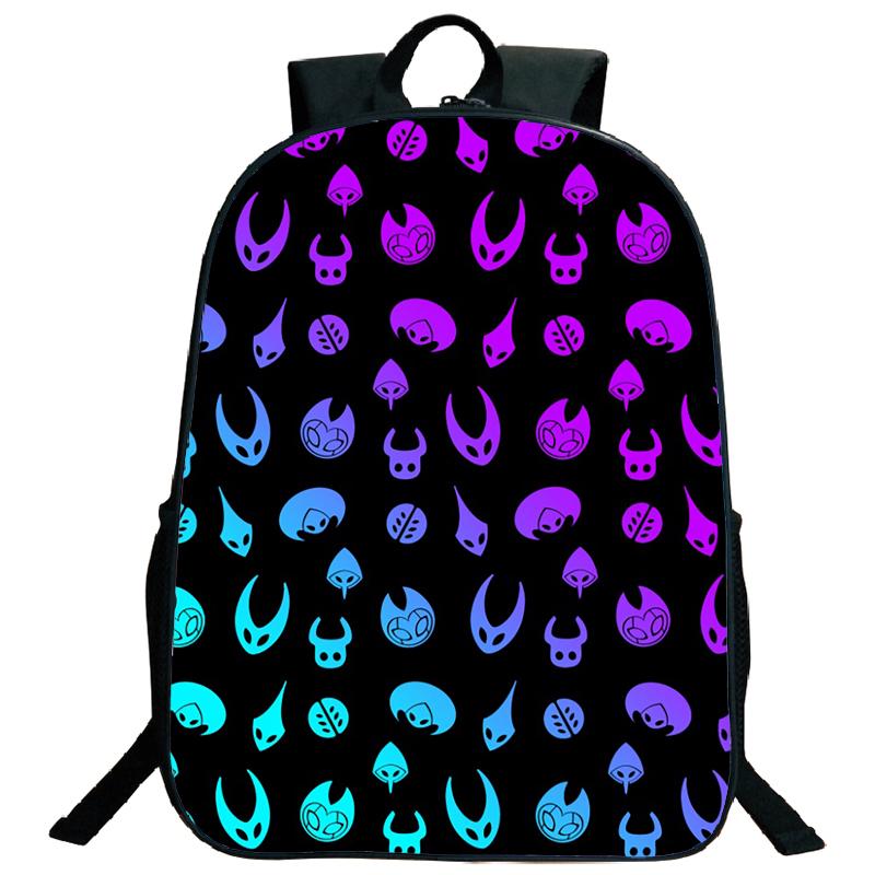 Hollow Knight Backpacks Hot Game Lightweight Laptop Teens School Bags Women Girls Capacity Cartoon Travel Mochilas