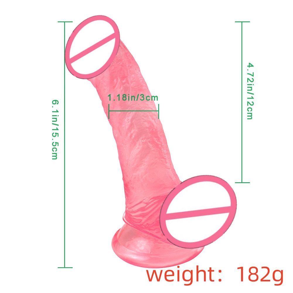 Little Moon Transparent Crystal Beginner's Suction Cup Dildo Vibrator