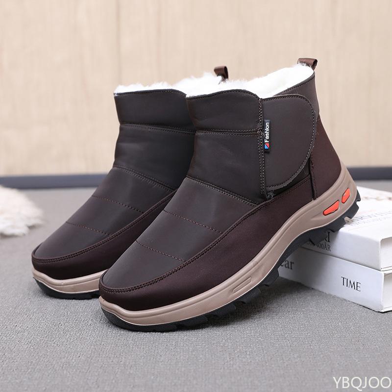 Fashion New Men's Boots  Soft Bottom Anti-Slip Warmth Preservation Free Shipping Men's Shoes Comfortable Cold Resistant