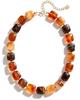 Bright Bohemian Beach Choker: Jelly-Colored Acrylic Resin Necklace for Women