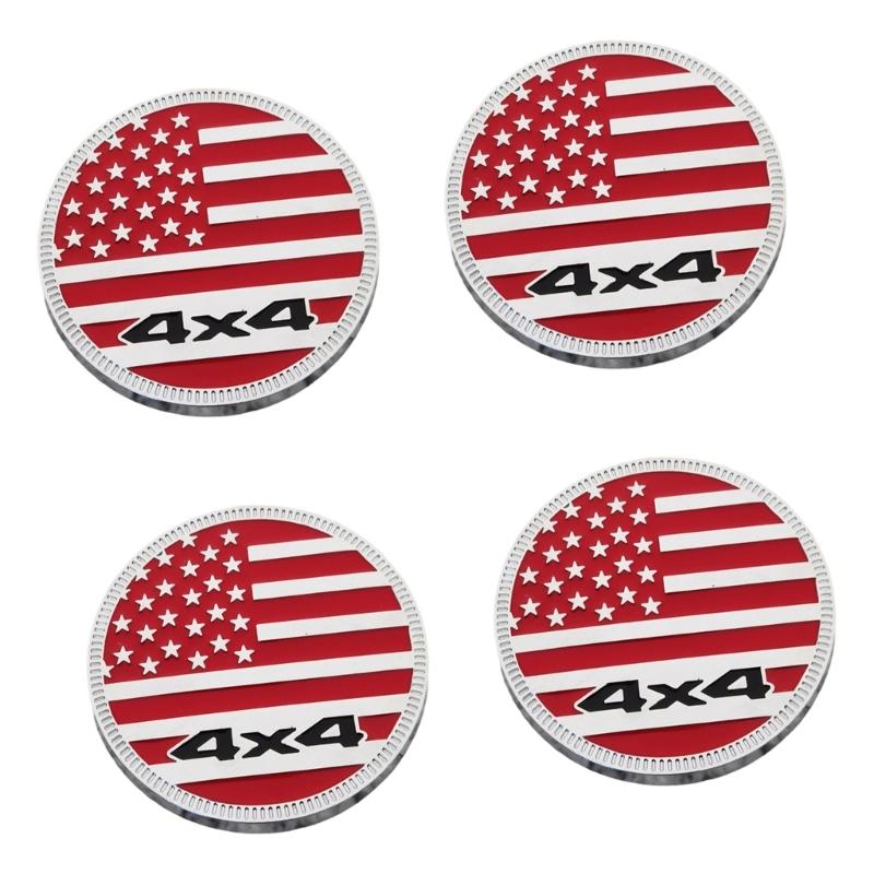 Car Body Fenders Rear Trunk Metal Badge Decoration Sticker 4X4 Flag Emblem Decal Universal 3D Emblem Badge