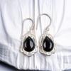 Spiritual Black Onyx Gemstone 925 Sterling Silver Stylish Jewelry Earrings 1.50" EE-41-19