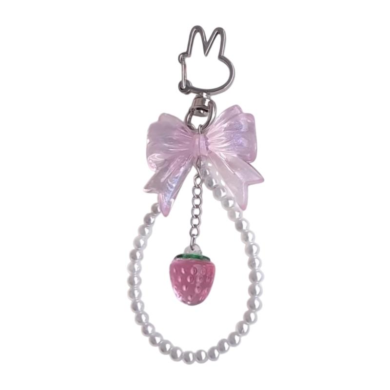 

Elegant Beaded Keychain With Bowknot Designs For Fashion Accessories