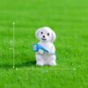 Micro-landscape Cartoon Reading Watering Flowers, Dog Dolls Dollhouse Decorations Accessories Mini Ornaments