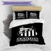 Powerful Football Crest Design Printed Pattern Duvet Cover Set – includes 1 duvet cover and 2 matching pillowcases Bedroom decor Christmas gifts