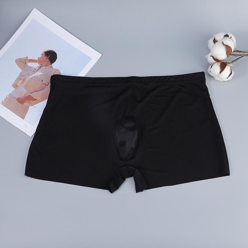 Men's Seamless Ultra-thin Ice Silk Boxer Briefs - 3D Molded, Breathable, Comfortable One-piece Design