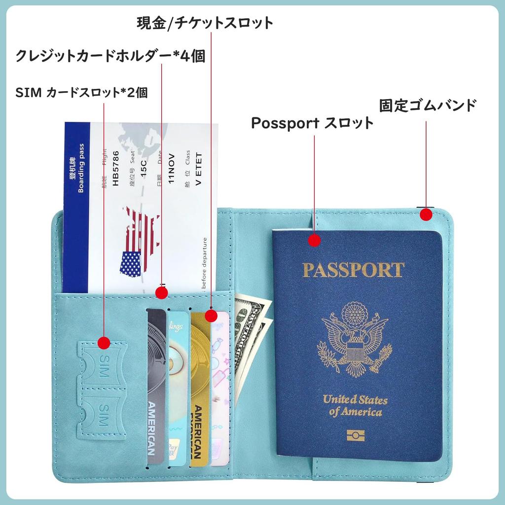 Passport ID Passport PU Card Lightweight and Multiple Card Passport Storage Overseas Travel Supplies [DELUXEFOX] Case, Anti-Skimming, Multi-Function