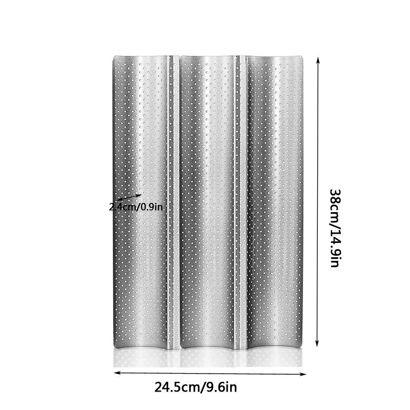 Non-Stick Springform Cake Pan Set and Perforated Baguette Baking Tray for Bread Cheesecake Pastry Kitchen Bakeware Tools