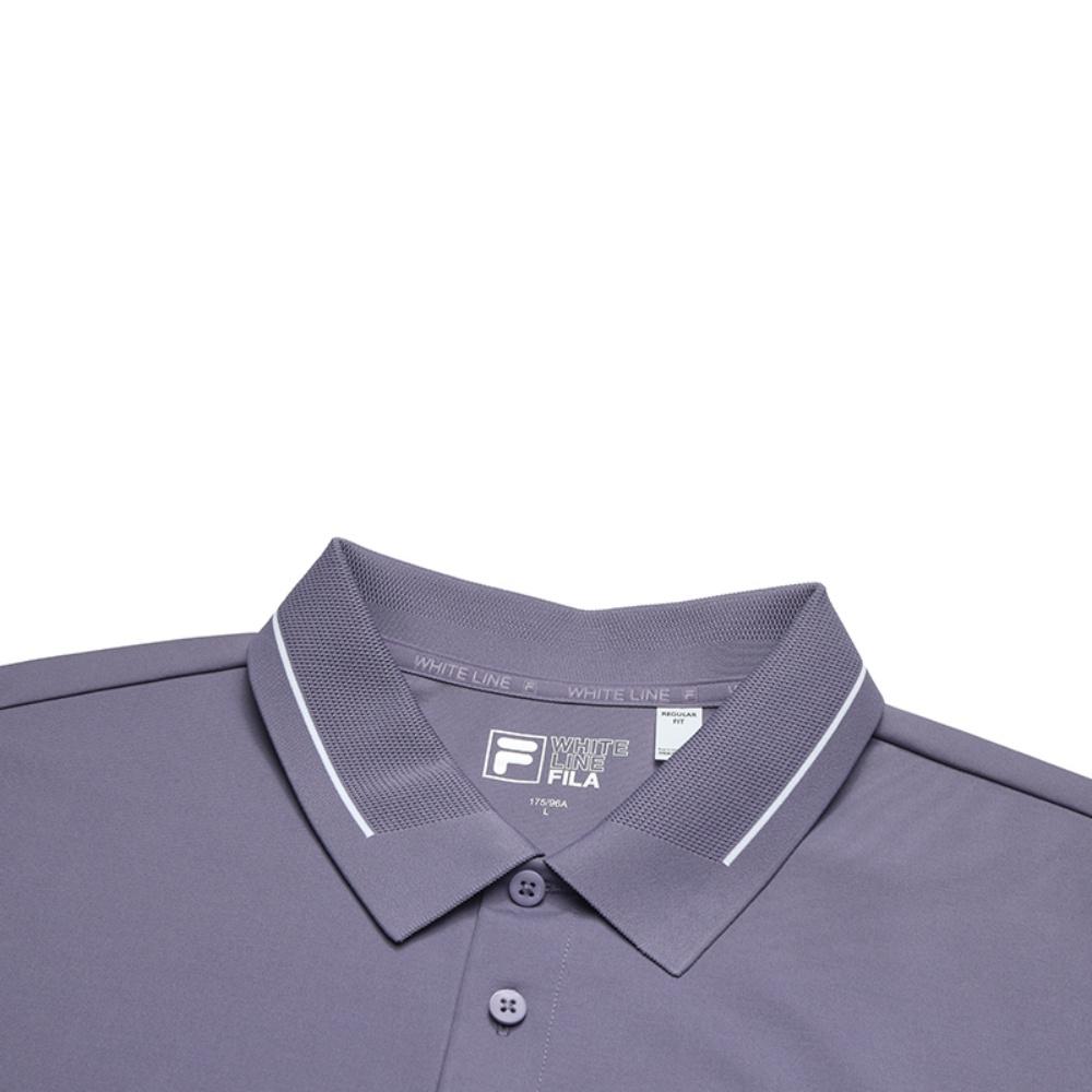 New FILA WHITE Polo Shirts Men's Ring Purple F11M533106F-PU