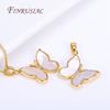 Trendy Inlaid Zircon Butterfly Charms Pendants For Jewellery Making Supplies,Natural Shell Pendants Accessories DIY Jewelry