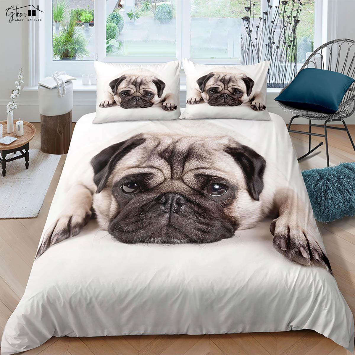 

Comforter Cute Dog Animal 3D Printed Bedding Set Textile Products Three-Piece Set Children S Gift Comforter (quilt)-EU Single(135*200cm)3pcs