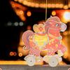 DIY Chinese New Year Lantern Luminous Traditional 2026 Horse Year Lantern Cartoon Cute PVC Transparent Horse Lantern