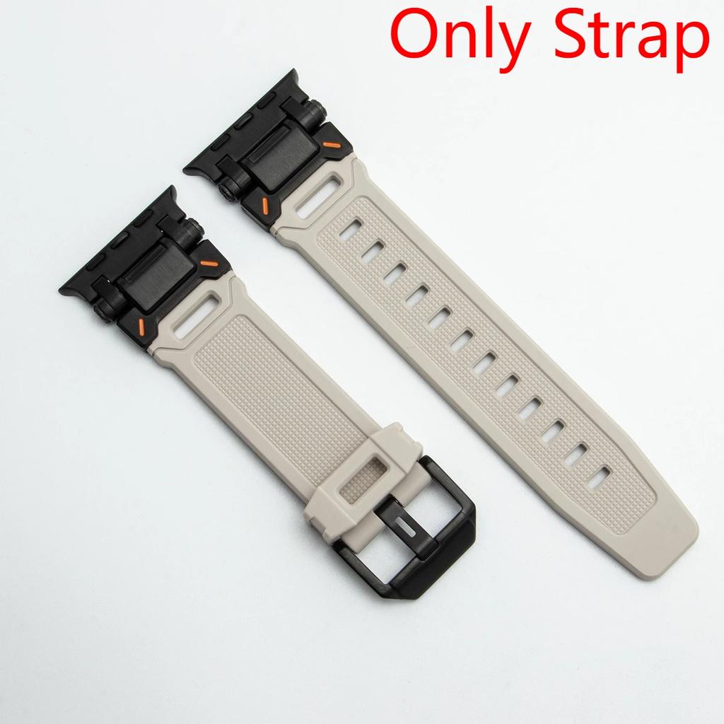 Strap/Metal case for Apple Watch Ultra 2 1 Rubber Loop Band 49mm Silicone Bracelet for IWatch Series 10 9 8 7 45mm 6 5 4 Se 44mm