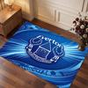 Everton FC 1878 Golden Club Badge Area Rug Blue Wave Golden Ribbon Soccer Print Non Slip Rectangular Floor Mat Football Fan Living Room Decor Carpet