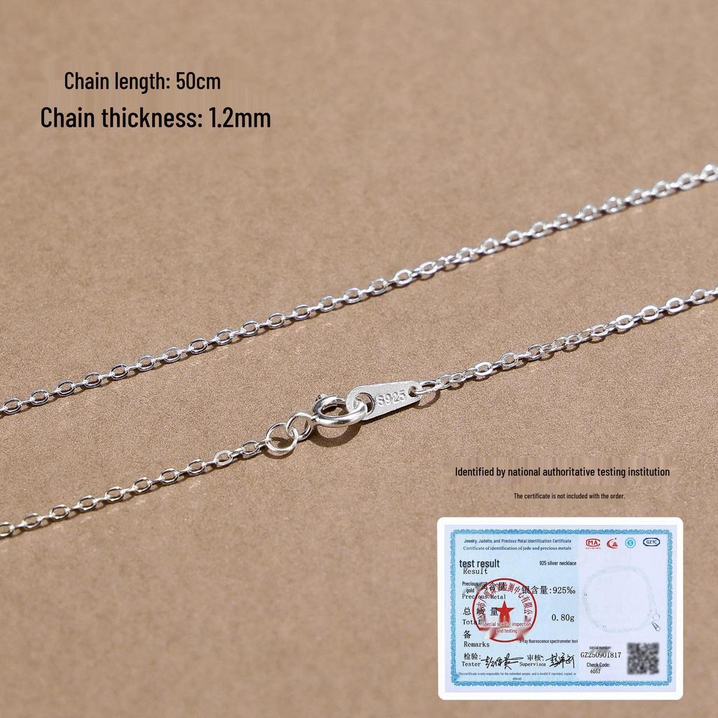 925 Sterling Silver Plain Chain Necklace for Women and Men - Thin, Choker Style, No Pendant