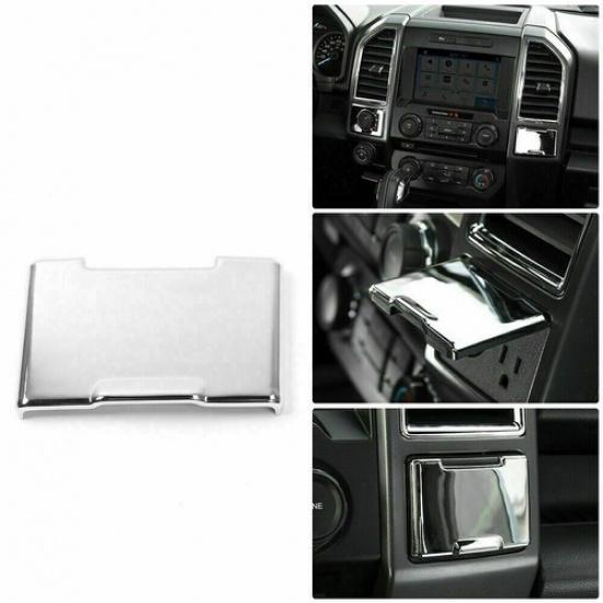 Car Central Control Power Socket Trim, Electrical Outlet Cover for Ford F150 15+