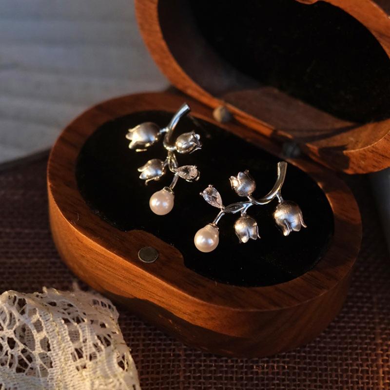 Французские Изысканные Серебряные Ландыши Уникальное Чувство Легкая Роскошь Нишевая Привлекательность Серьги для Женщин .
