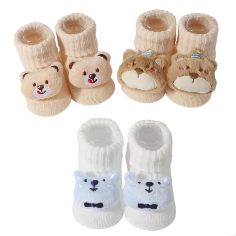 2 Pairs/3 Pairs Baby Ankle Socks Knitted Socks with Cartoon Cotton Socks Soft Socks for Newborns Infant 3-12 Month