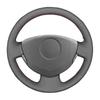 Ized DIY Car Steering Wheel Cover For Renault Clio 2 Twingo 2 Dacia Sandero 2001-2014 Steering Wrap Microfiber Leather