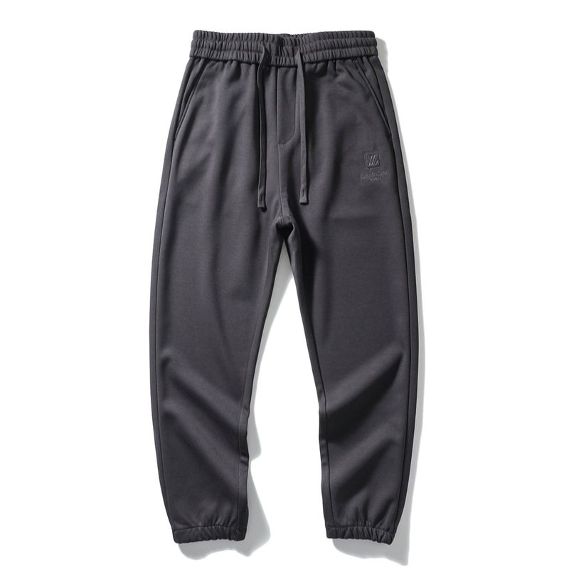 American Knitted Straight Sports Pants Men's Spring and Autumn Ankle-Tied Sweatpants Elastic Waist Pants Export Men's Casual Pants