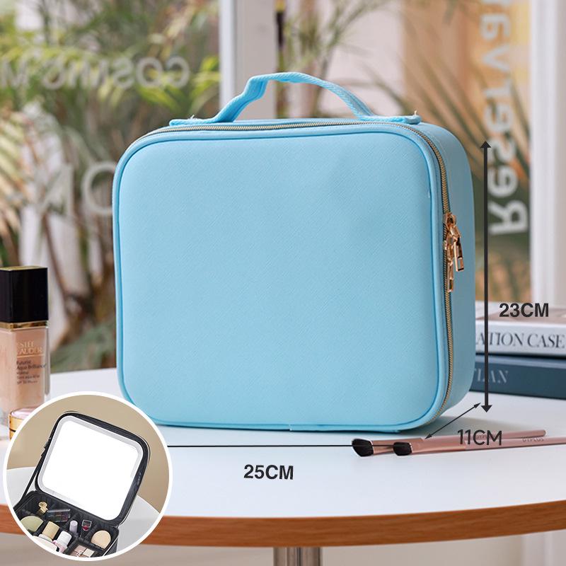 LED Makeup Bag with Mirror, High-End Feel, Large-Capacity for Makeup Artists