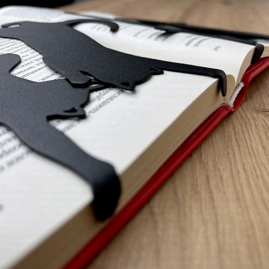 5 Stück schwarze Katzen-Lesezeichen, Metall, Katzenform, Seitenmarkierung für Buch