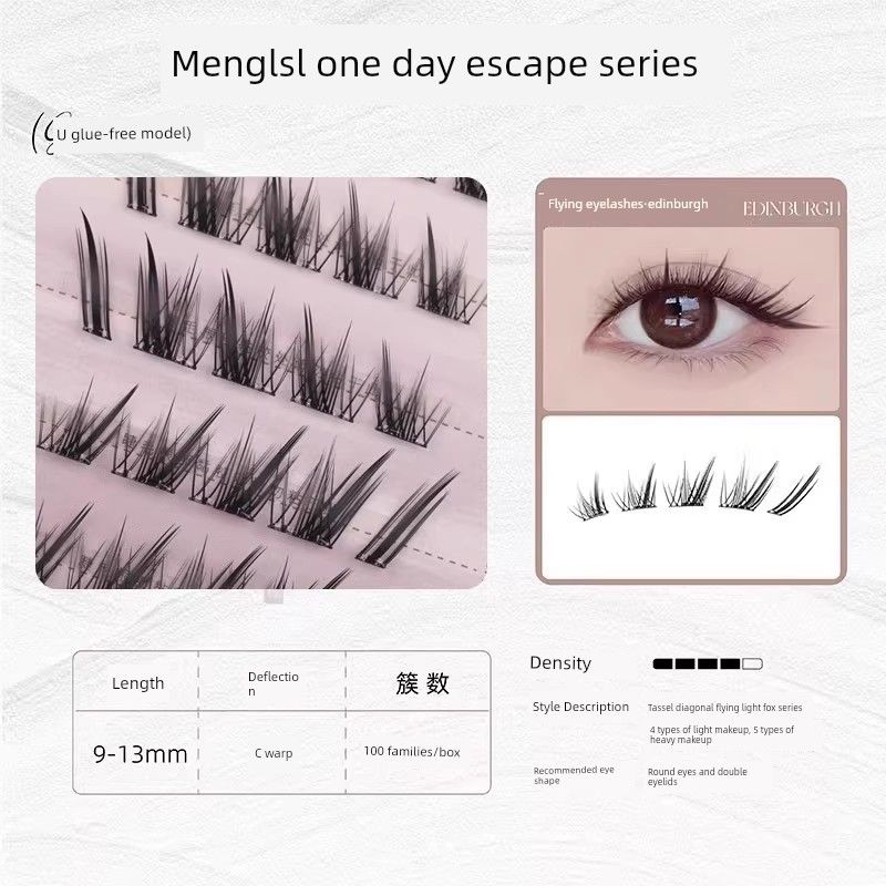 

Glue-Free False Eyelashes, Ultra-Natural Realistic Camellia Self-Adhesive Women s Stickers, 2026 New Sunflower Eyelashes 10 Rows [Glue-Free] Light Fox Series + Tweezers