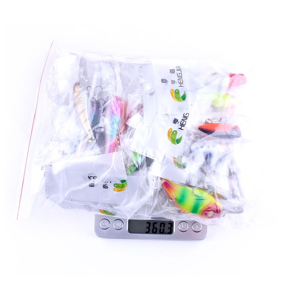 Hengjia Minnow Popper Crank Spinner Lures Set 39 Pieces Mix Fishing Combo