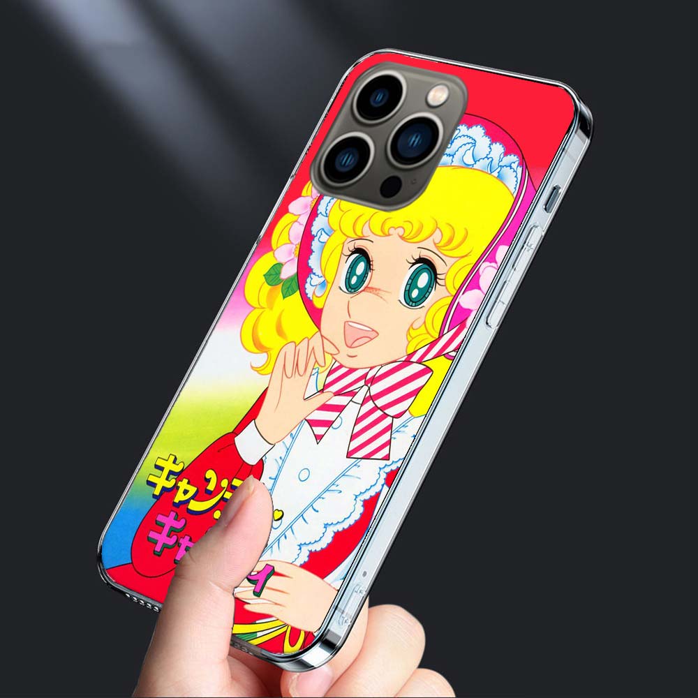 Candy Candy 90s Anime Phone Case For Iphone 16E 15 Pro 14 Plus 17E 16 17 Pro Max Air 11 12 13 Mini Shockproof Capa Cute Cover