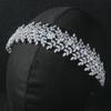 Luxus Braut Diadem Hochzeit Haarband Zirkonia Braut Haarband Diademe und Kronen für Frauen Party Abschlussball Haarschmuck Kopfschmuck