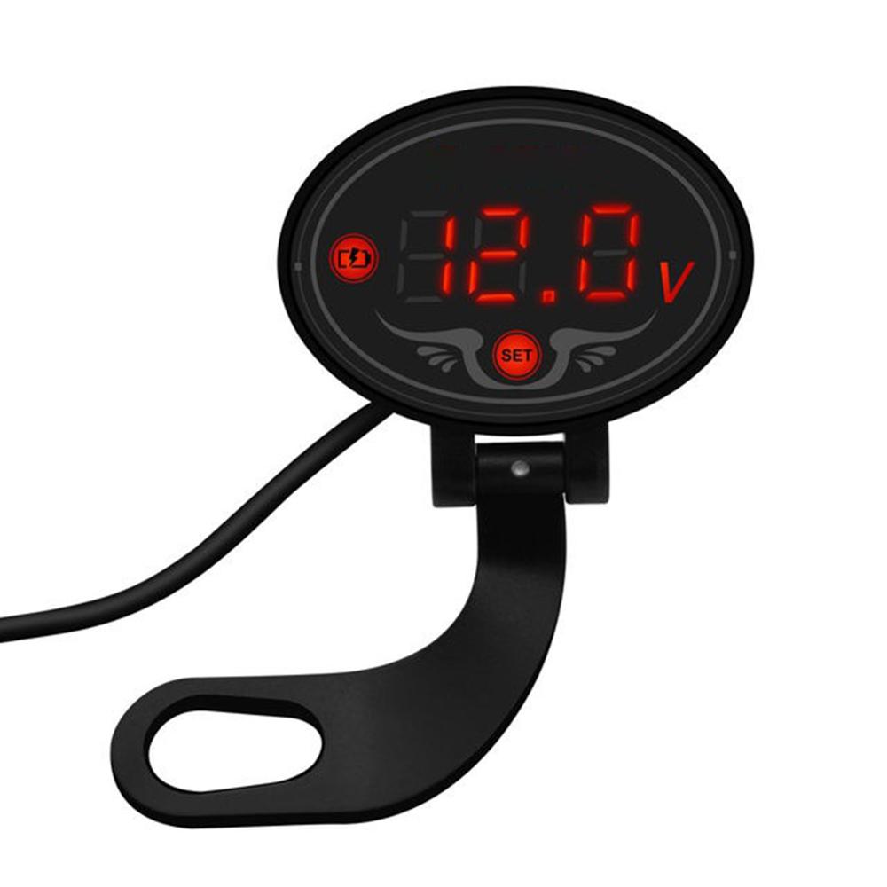 Universal Motorcycle Electronic Voltmeter Waterproof Dust-proof LED Watch Digital Display Panel Meter Motorcycle Accessories