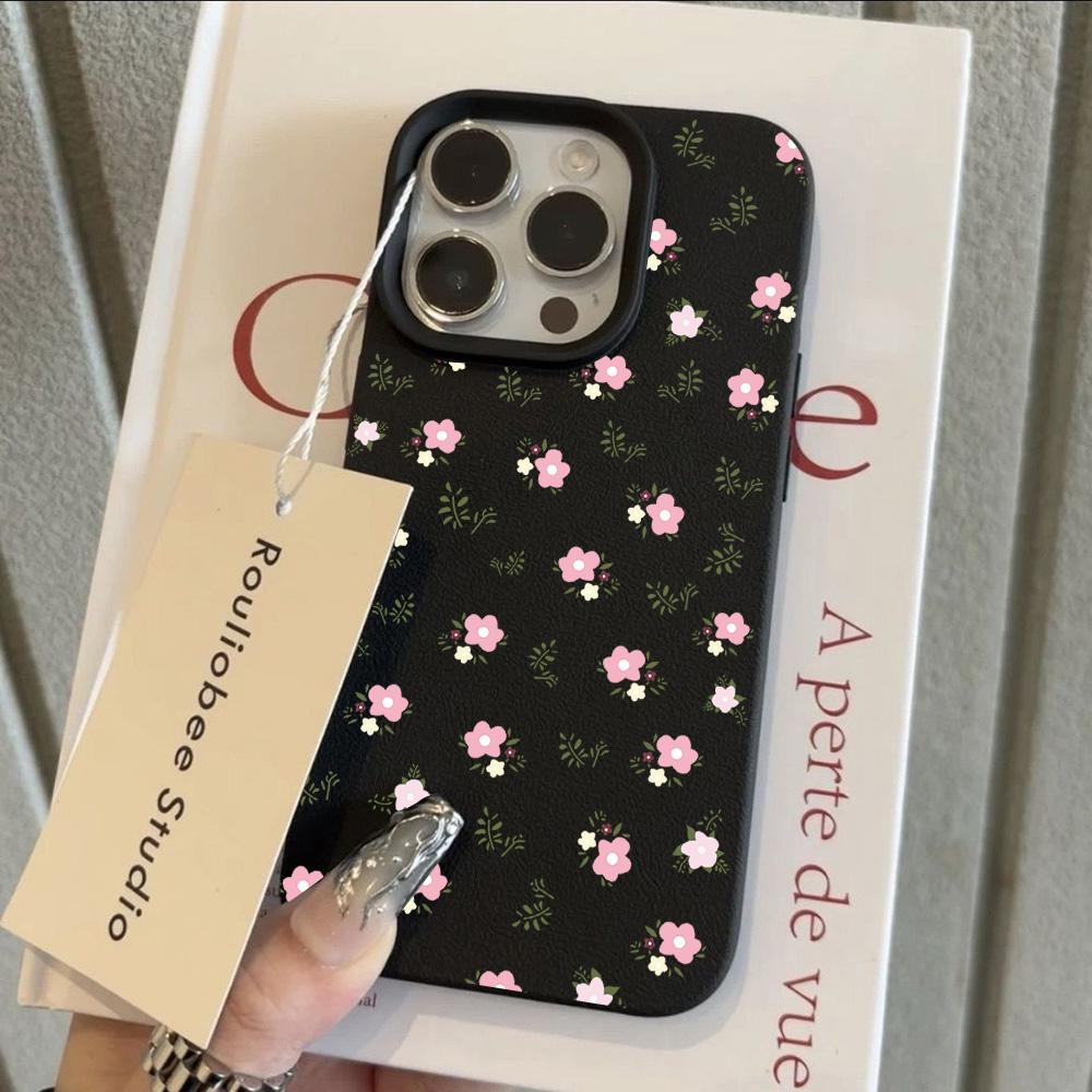 INS Colorful Floral Bow Lichee Leather Pattern Phone Case For Redmi A5 A3 A1 14C 13 12 12C 10 9 8 K60 Ultra Shockproof Cover