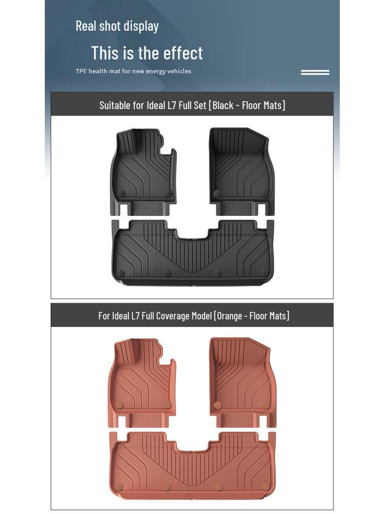 Full Coverage TPE Floor Mats for 2023-2024 Li Auto L7, 2nd Gen Upgrade