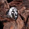 European and American Retro Men's Rings, Trendy Men's Domineering Pattern Mask Rings