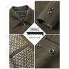 Men's Mid-length Cotton Jacket: Spring/Autumn, Lapel, Button-up, Dad Style, Plus Size for Middle-aged/Elderly